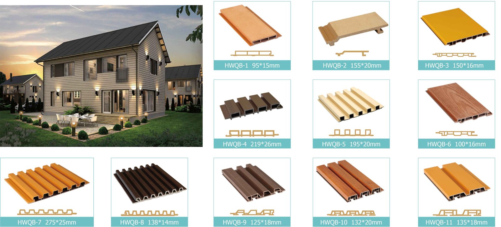 Model of outdoor wallboard